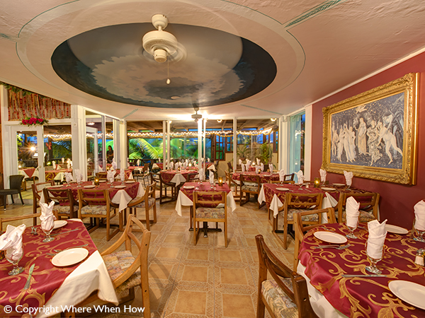 A photograph of Bella Luna Ristorante, fine Italian dining in Grace Bay, Providenciales (Provo), Turks and Caicos Islands.