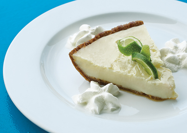 A photograph of A tart, creamy and smooth Key Lime Pie is a Sharkbite favourite dessert at Turtle Cove Marina, Turtle Cove, Providenciales (Provo), Turks and Caicos Islands.