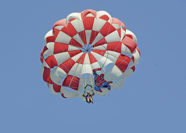 A photograph of Captain Marvins Parasail in the Turks and Caicos Islands.