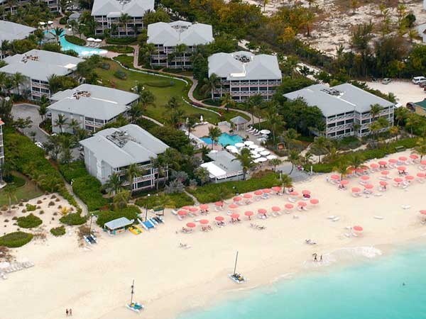 A photograph of the Ocean Club Resort, Grace Bay Beach, Providenciales (Provo), Turks and Caicos Islands, British West Indies