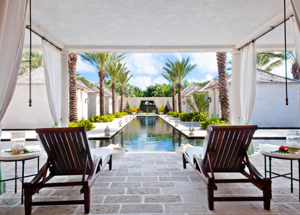 A photograph of the lounge area at The Palms Spa on Providenciales (Provo), Turks and Caicos Islands