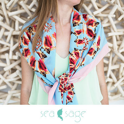 sea sage scarves inspired by providenciales turks and caicos islands